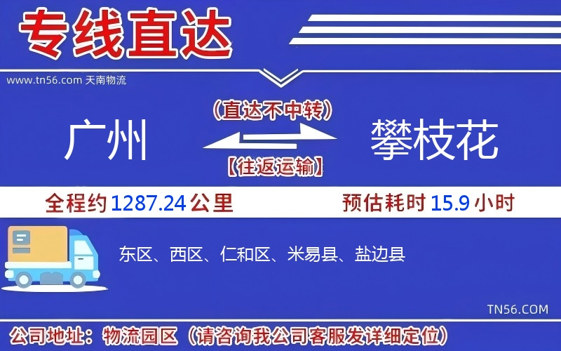 廣州到攀枝花物流公司 廣州到攀枝花物流公司