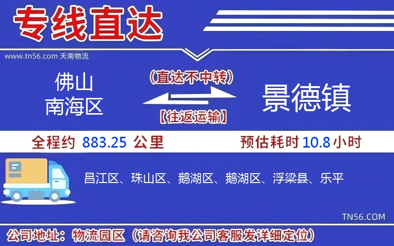 佛山南海區(qū)到景德鎮(zhèn)物流公司 佛山南海區(qū)到景德鎮(zhèn)物流公司