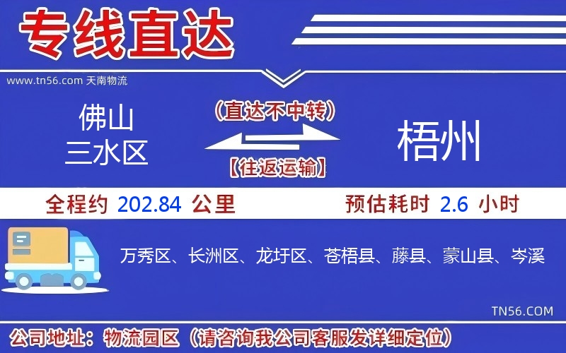 佛山三水區(qū)到梧州物流公司 佛山三水區(qū)到梧州物流公司