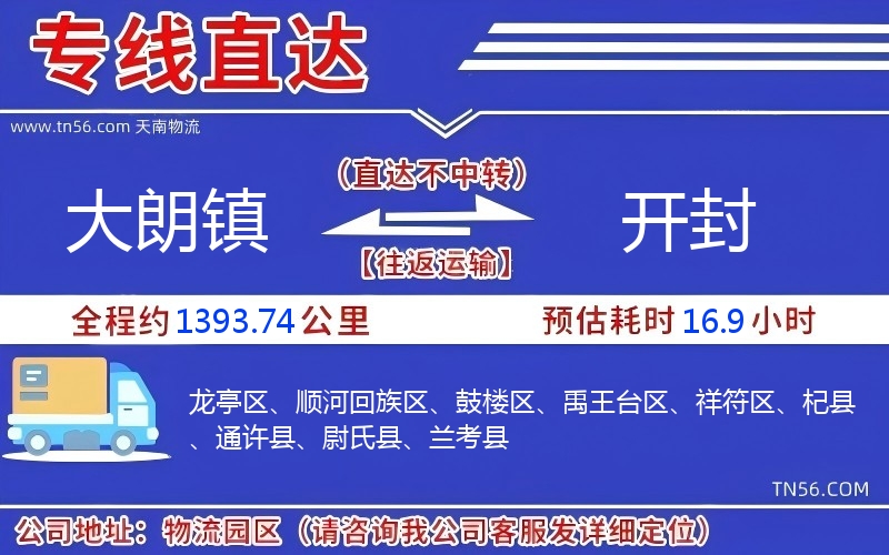 大朗鎮(zhèn)到開(kāi)封物流公司