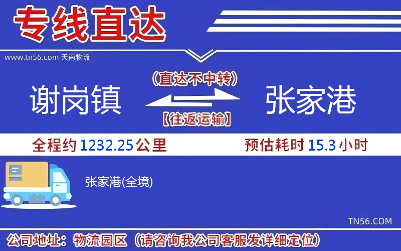 謝崗鎮到張家港物流公司