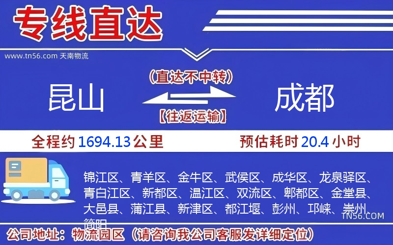 昆山到成都物流公司 昆山到成都物流公司